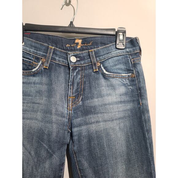 7 for all mankind Bootcut Rhinestone Pocket Jeans - Picture 3 of 7